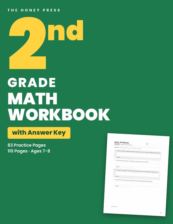 Front cover of the 2nd Grade Math Workbook with Answer Key