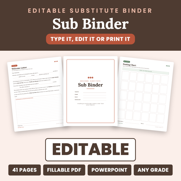 Cover of Editable Sub Folder Templates