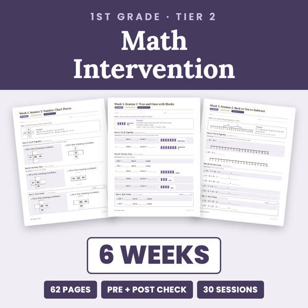 Cover of 1st Grade Math Intervention