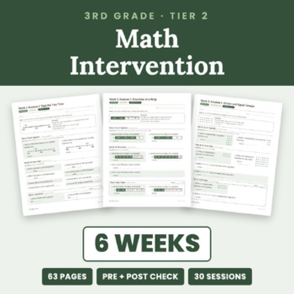 Cover of 3rd Grade Math Intervention