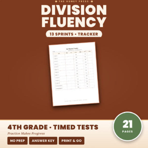 Cover of Division Timed Tests Facts 1-12
