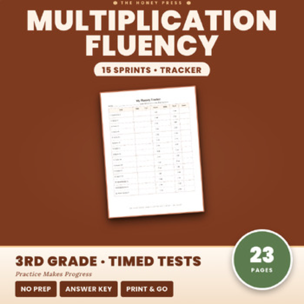 Cover of 3rd Grade Multiplication Timed Tests
